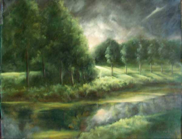 Paysage , peinture dessin